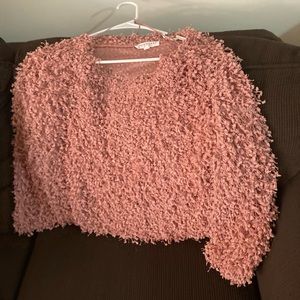 Pink fuzzy sweater